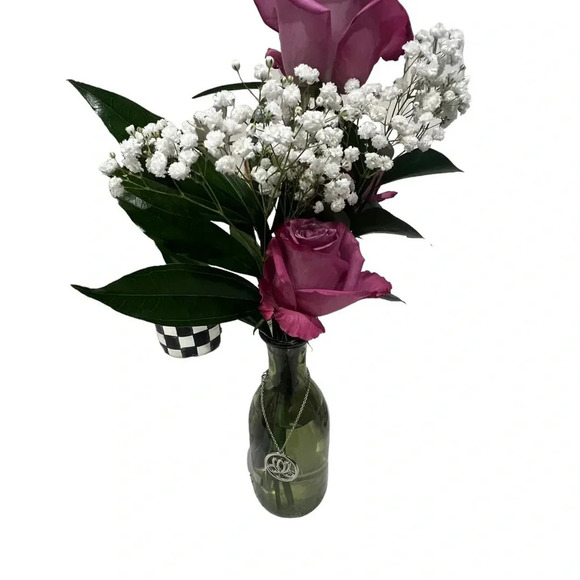 Green Vase‎ With Removable Chain 8” - Picture 4 of 4